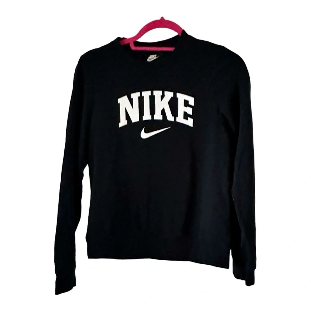 Nike Women’s Sweatshirt Black Long Sleeve Size XS - Picture 2 of 5